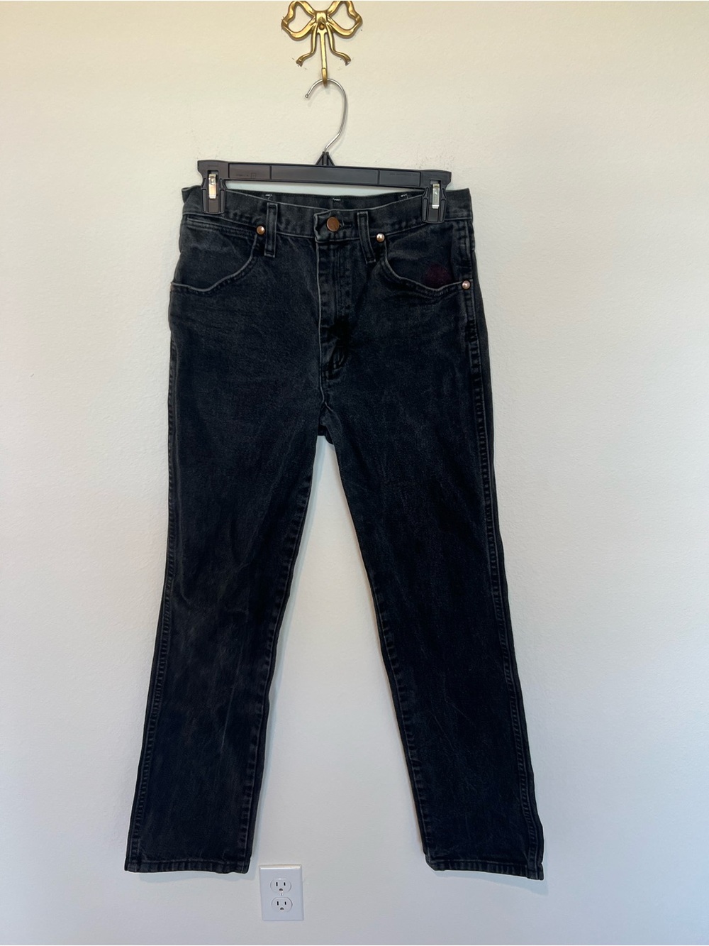 Wrangler Black Straight Leg Women's Jeans